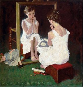 Norman-Rockwell-Girl-at-Mirror-1954